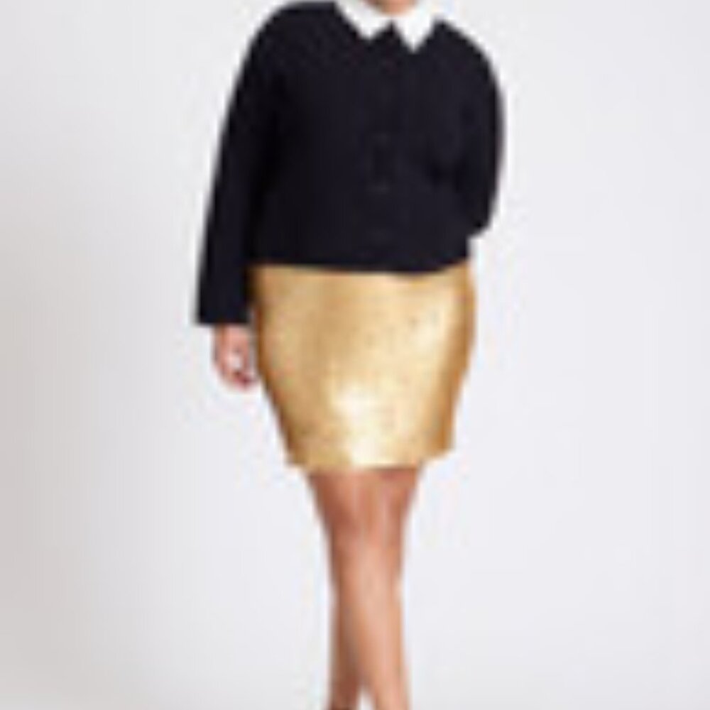Gold sequin party skirt NWT